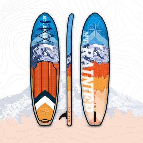 Colorful paddle board design