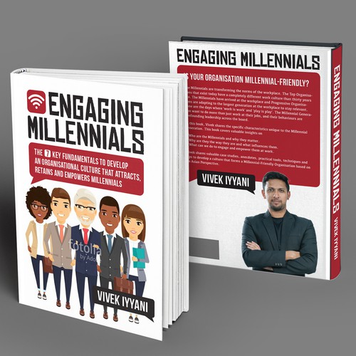 Fun book cover concept for Engaging Millennials