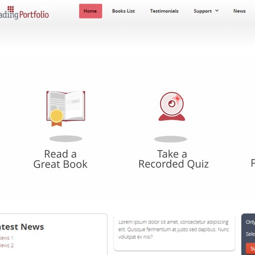 Create icons for our new book quiz website for high schoolers.