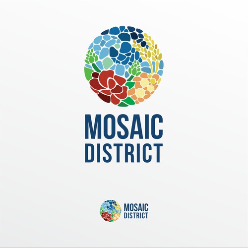 A logo concept for "Mosaic District"