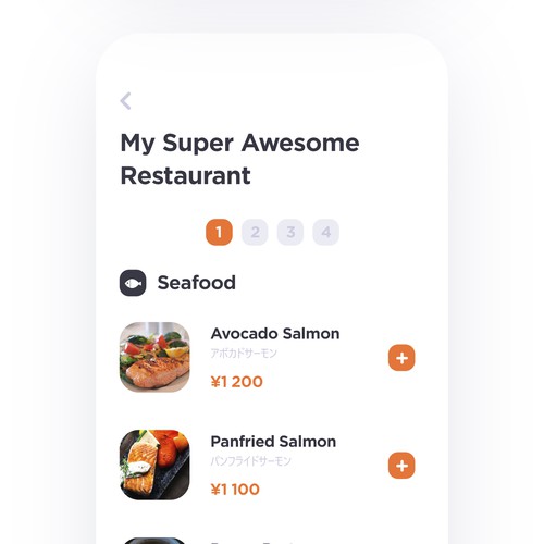 Food app design