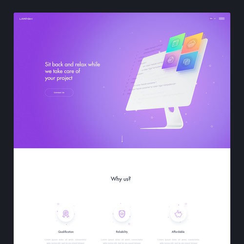 Website design for Lampdev.