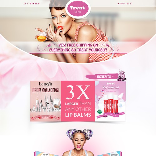 Design a highly converting landing page for beauty brand