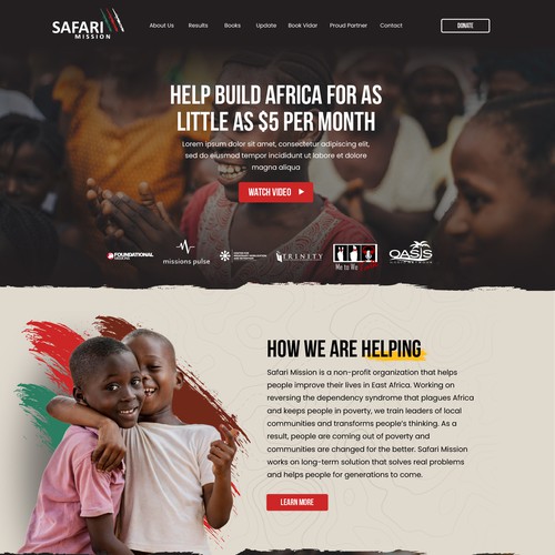 African Charity website