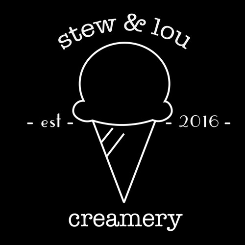 Minimalist creamery logo 