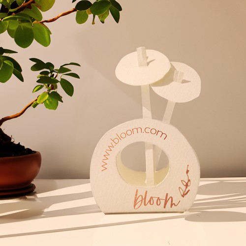 Creative business card for florist, florist shop and floral designer