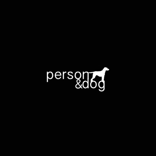 Clean logo concept for person&dog