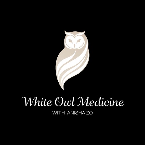 White Owl Medicine with Anisha Zo Logo Design