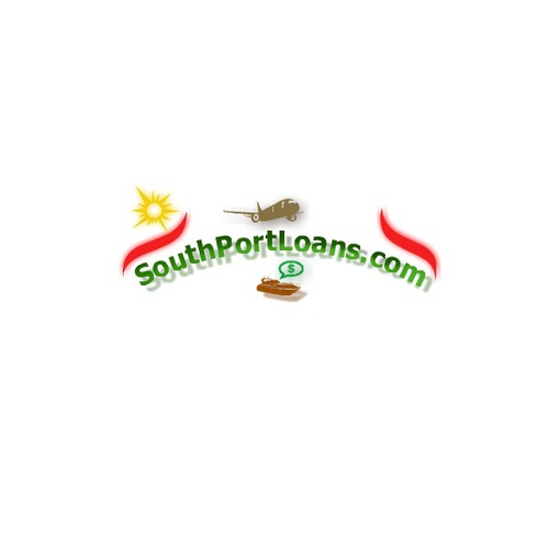 Create Logo for SouthPortLoans.com - Palm Trees, Sun, Beach, and Cash