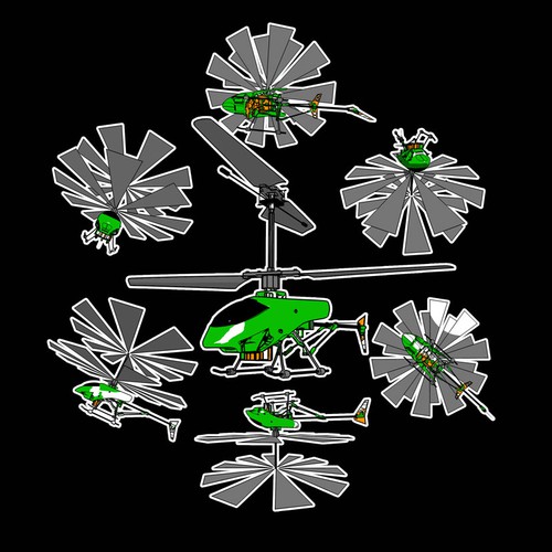 T-Shirt design for radiocontrolled Helicopter pilots.