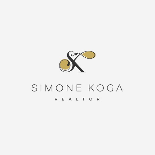 elegant monogram logo with letters S & K