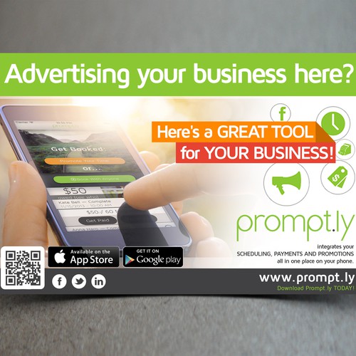 Create a flyer for an innovative app to share around town!!