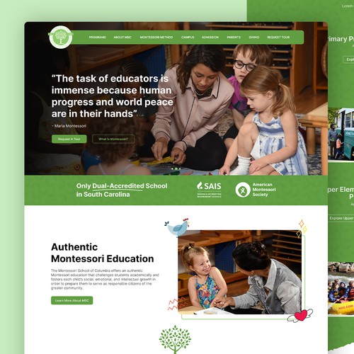 Webdesign for A Montessori School