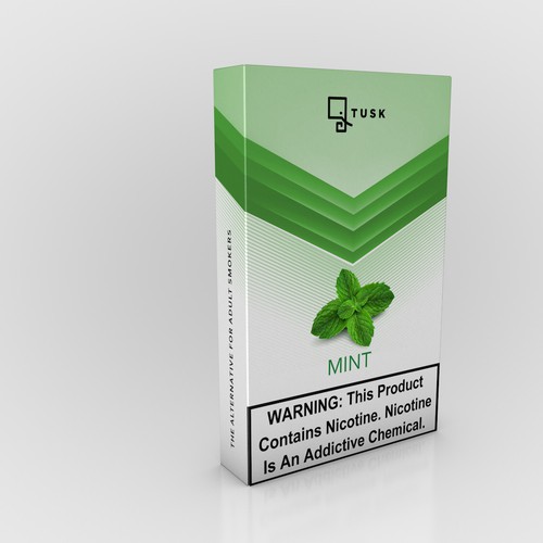 Product design for vaporizer battery and flavored nicotine pods