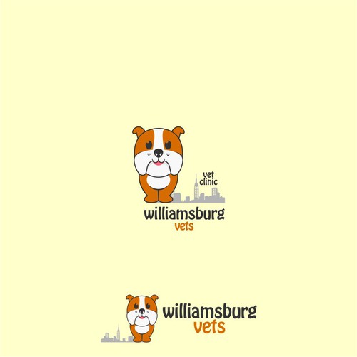 Playful Dog Logo For Williamsburg Vets