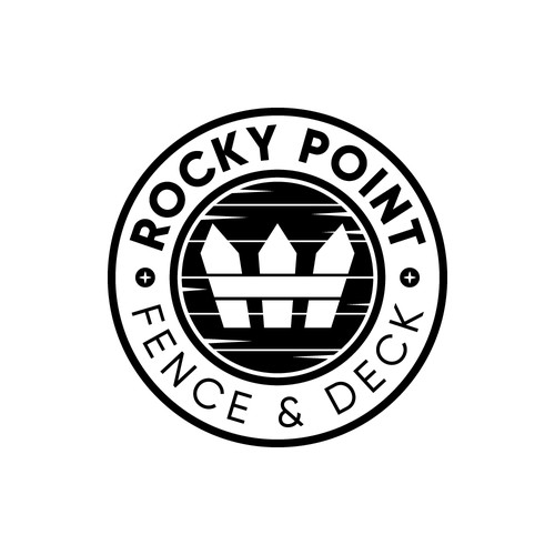 Rocky Point Fence & Deck Logo Badge Design