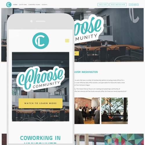 Squarespace Website Design for Large Coworking Company
