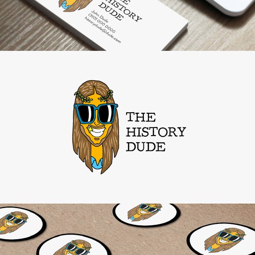 Playful logo for fun historian