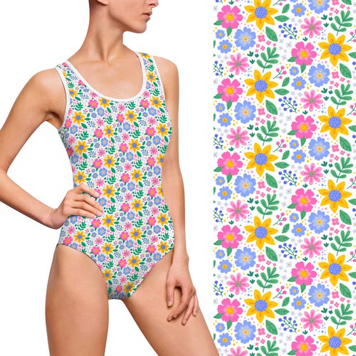 Floral Print for Swimwear Fabric