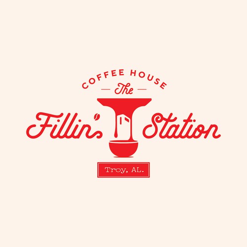 gas station mark for coffee cafe