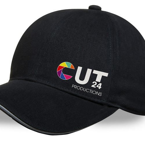 Cut 24 Productions Logo on Black Baseball Cap