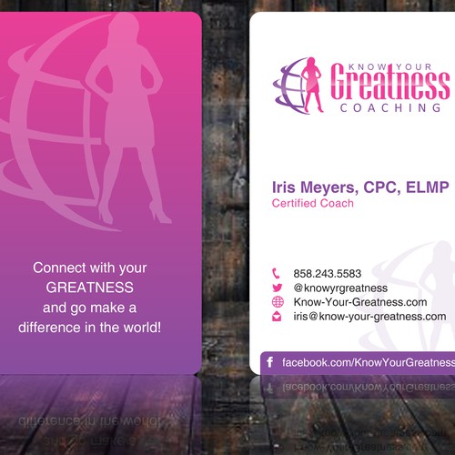 Know Your Greatness Coaching needs awesome Business Card design!