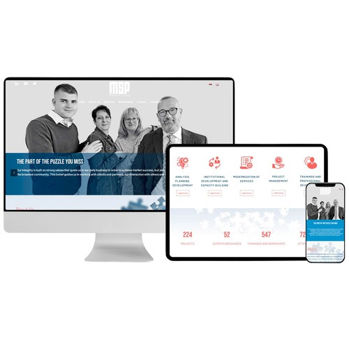 Website design and development for the consulting company