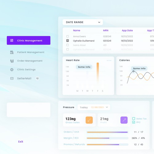 SAAS/web app design mockup