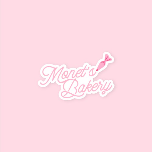 Monet's Bakery logo design concept