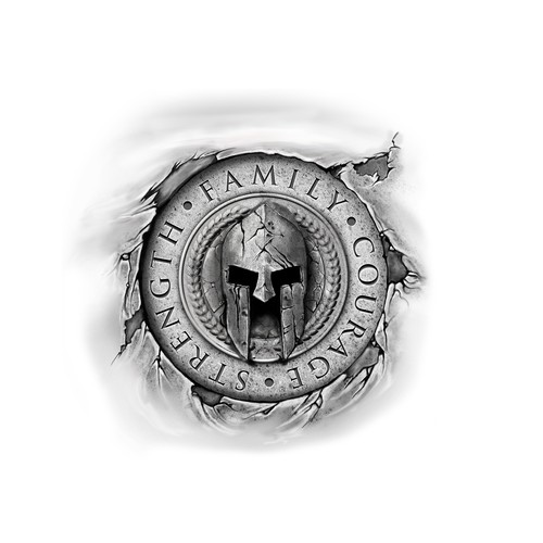 Design Cool Spartan 3D Tattoo