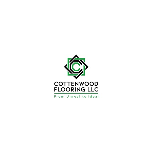 Geometric logo for a Flooring and Tile company.