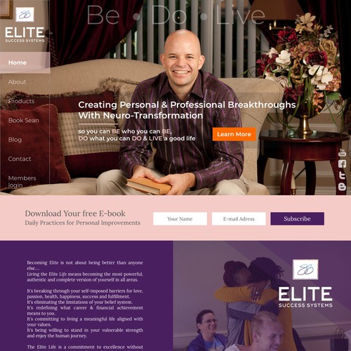 Web design for motivational coach