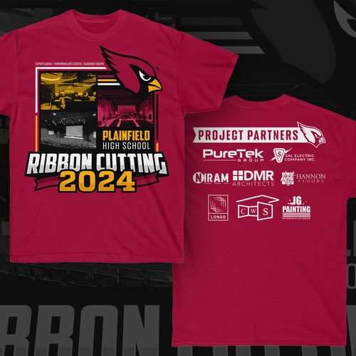 Plainfield High School Ribbon Cutting 2024 Winning Shirt Design