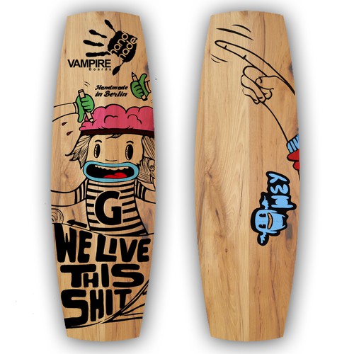 Wakeboard illustration VAMPIRE boards