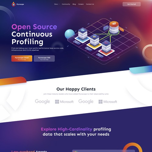 Pyroscope.io Landingpage Design