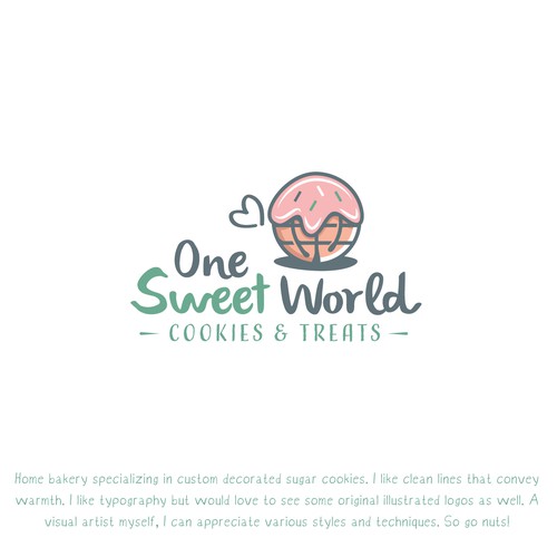 World + cookie for home bakery