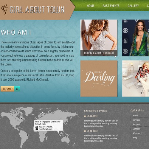 Girl About Town needs a new website design