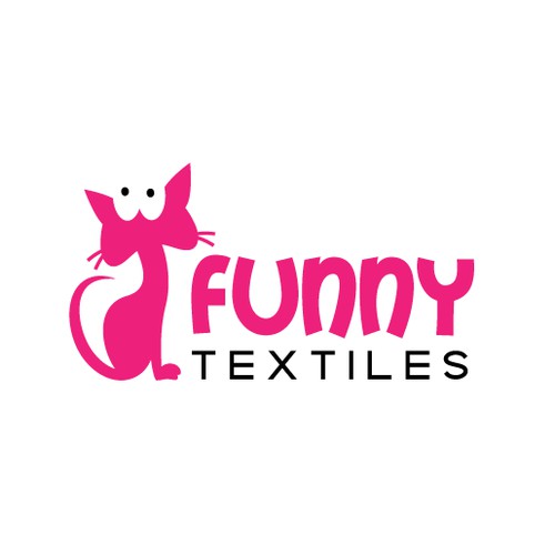 Cheerful logo for textile arts company FunnyTextiles