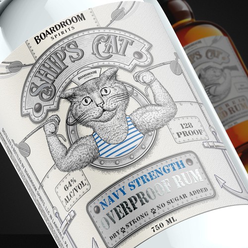 3rd Rum label Navy Strength, based on Aged Rum label