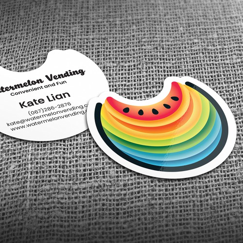 A business card design for vending machine company