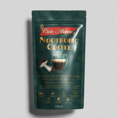 Luxury Packaging for Roasted Nootropic Coffee