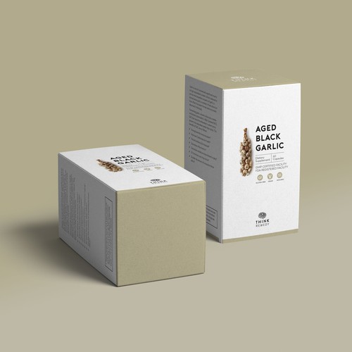 Aged Black Garlic Box & Label