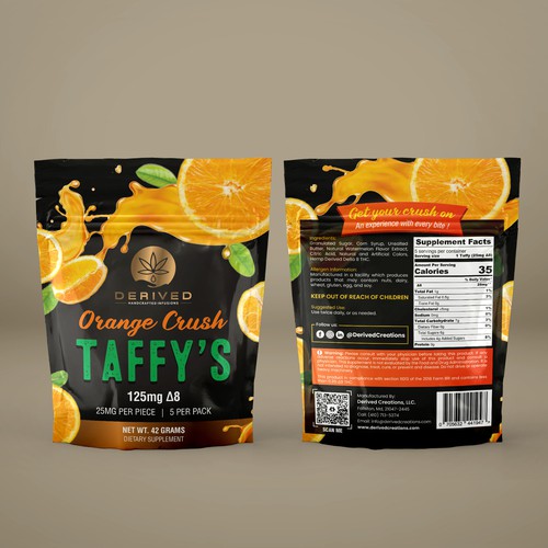 Packaging design for D8 Taffy