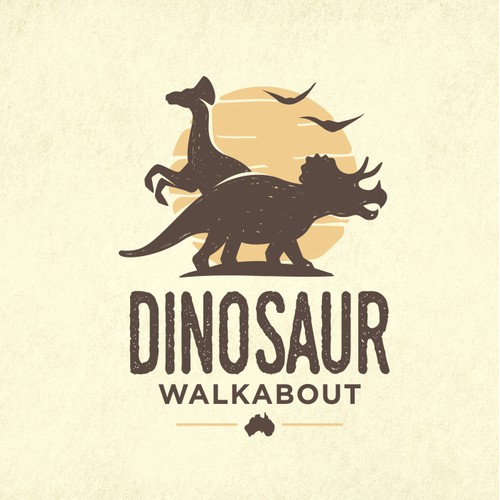 Dinosaur Walkabout Logo & T-Shirt Design