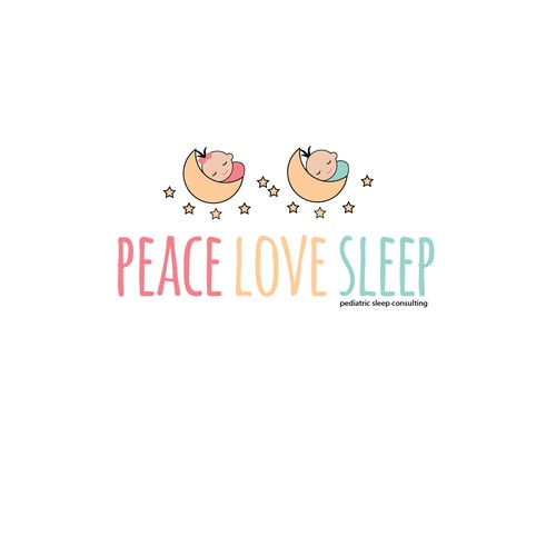 Design a calm and peaceful logo for Peace Love Sleep, Pediatric Sleep Consulting