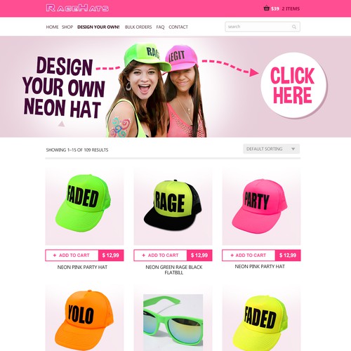 E-commerce hats shop