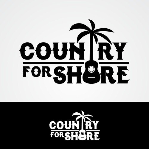 Create an iconic country music meets the shore logo for country music fans that live in the NJ