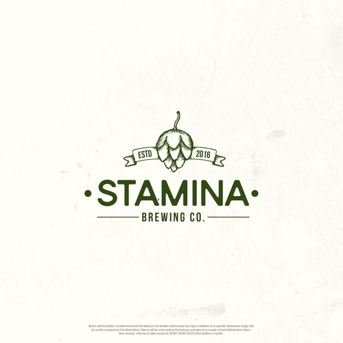 Vintage Logo - STAMINA Brewing Co