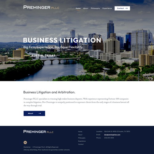 Complete Website Design for Preminger PLLC.