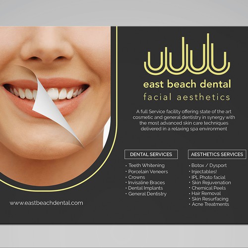 Clean Design Postcard for Dental Spa